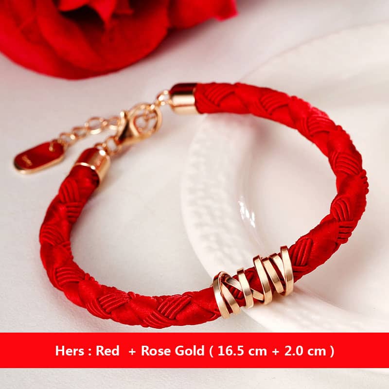 Coise Bracelets Black Red Weave Rope For Women Coise Bracelets Black Red Weave Rope For Women And Men Rose