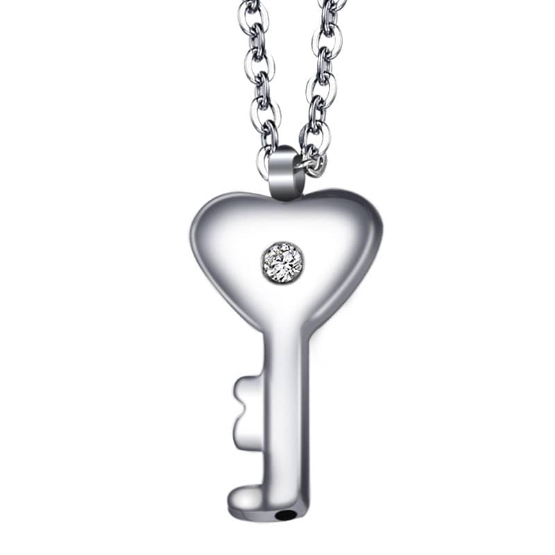 (image for) Matching Lock Bracelet And Heart Key Pendant Set In Titanium Steel