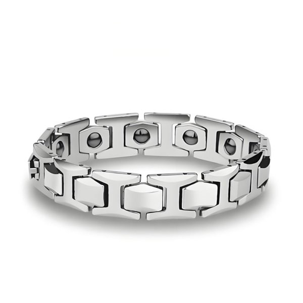(image for) Tungsten Carbide Magnetic H Link Bracelet for Men