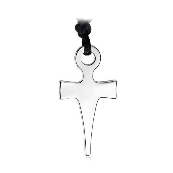 (image for) Tungsten Carbide Cross Pendant for Girl, Cute Tungsten Cross Necklace for Women, Unique Tungsten Carbide Religious Jewelry Gift for Friends - Black / Silver Colors