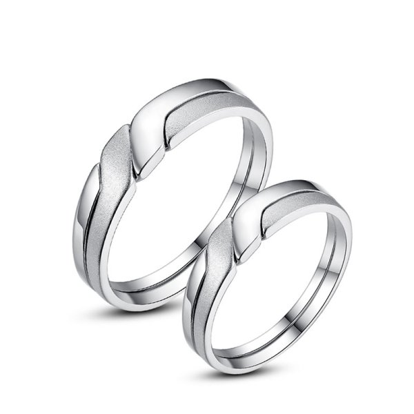 (image for) Interlocking Infinity Sterling Silver Matching Rings For Couples
