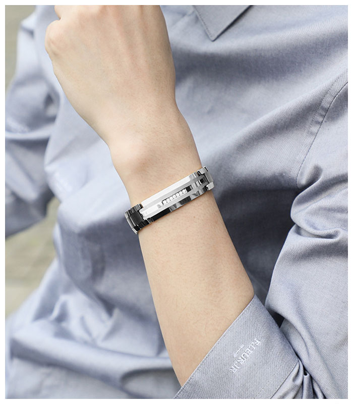 tungsten id bracelet