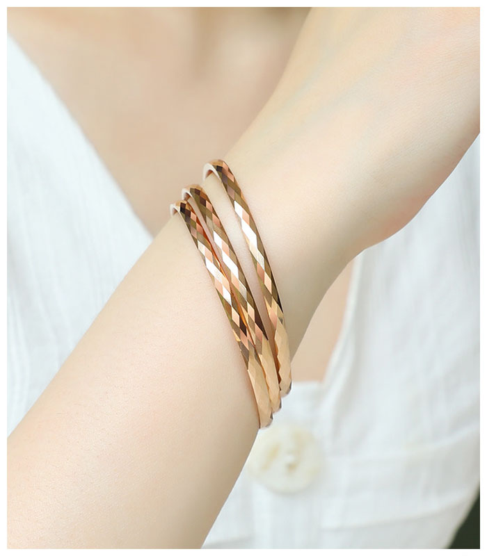 rose gold tungsten bangle