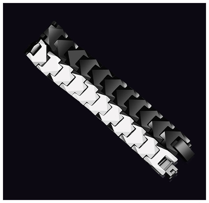 mens black tungsten bracelet
