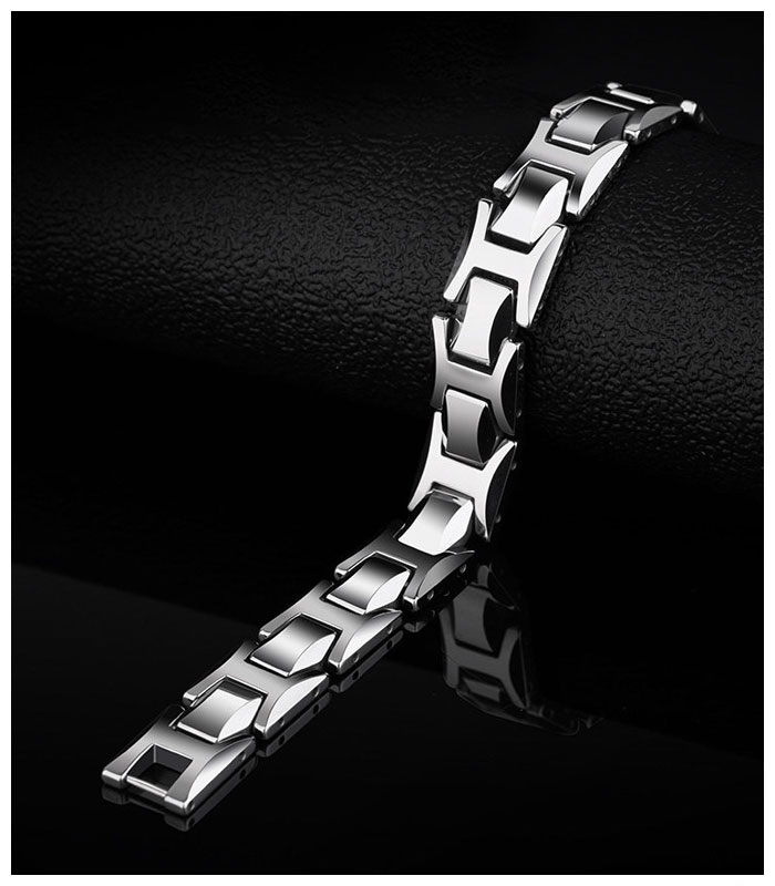 tungsten h link bracelet