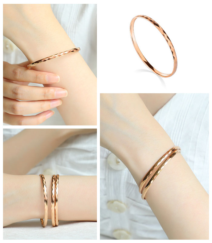 rose gold tungsten bangle