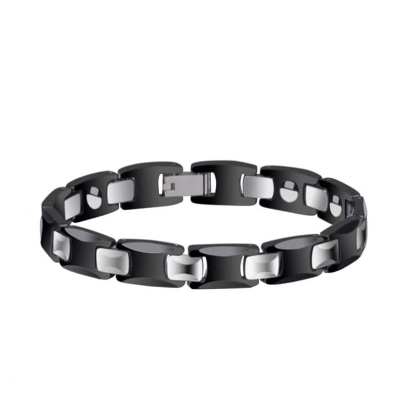 Amazing Tungsten and Ceramic Men's Link Bracelet (Black, Silver) –  Urban.Jewelry