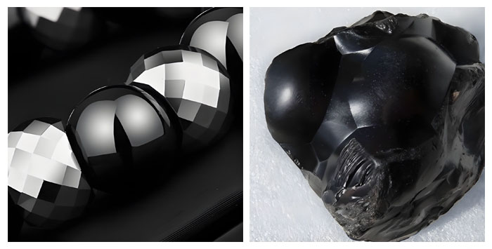 black agate bead bracelet