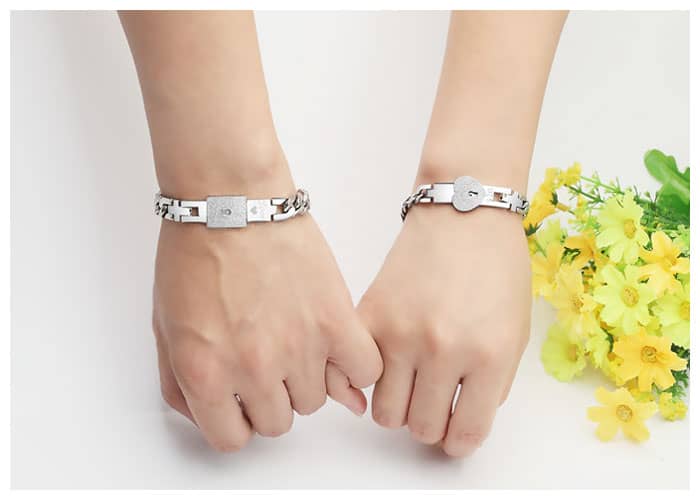 Lock and Key Matching Bracelets