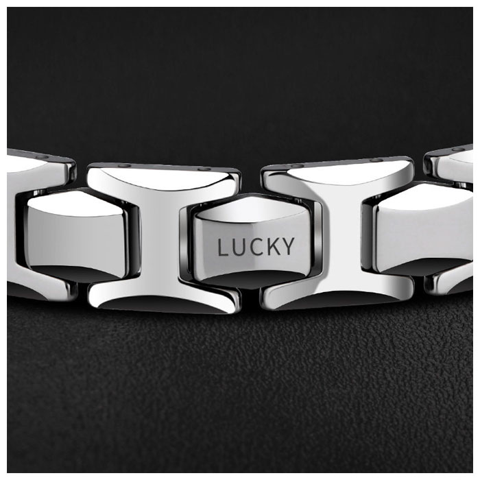 tungsten h link bracelet