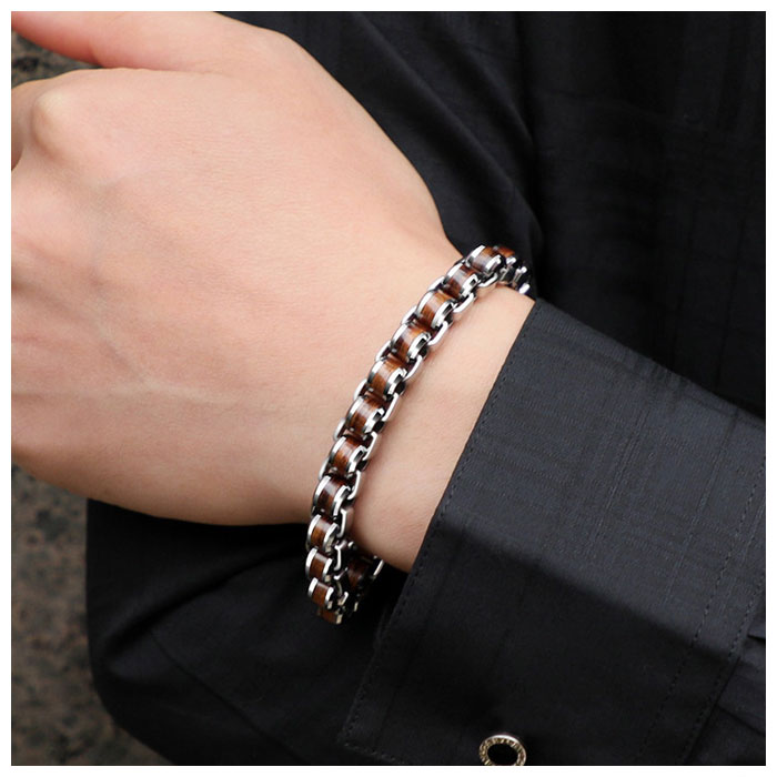 tungsten koa wood bracelet