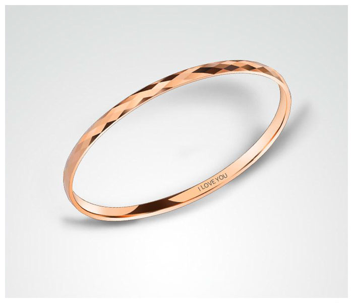 rose gold tungsten bangle