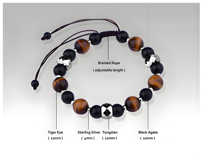 tungsten bead bracelet