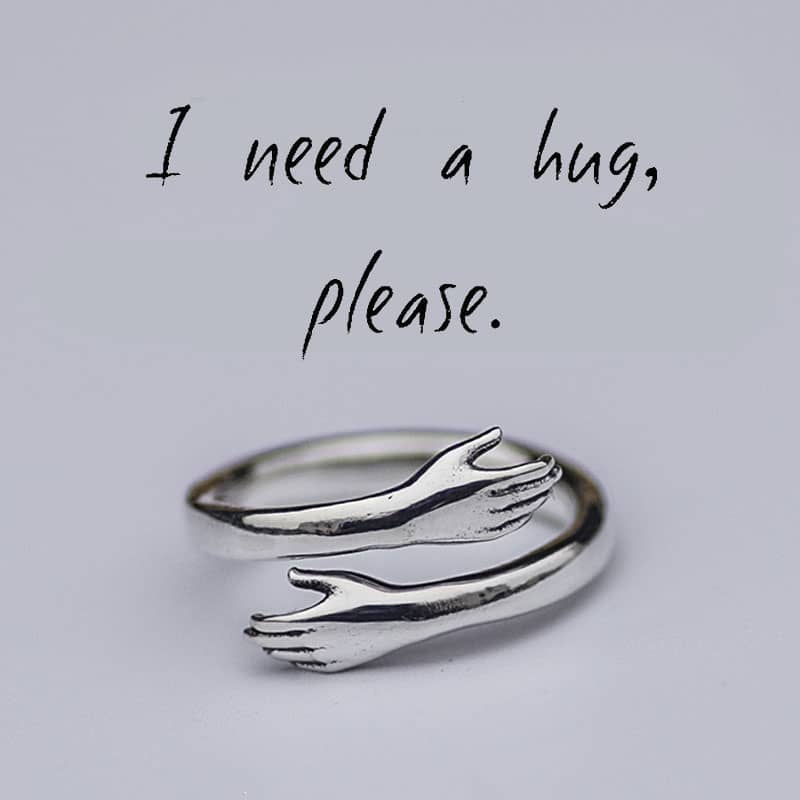 (image for) Handmade Matching Hug Bangle And Ring Set In Sterling Silver