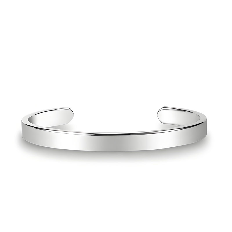 (image for) Personalized Custom Engraved Tungsten Carbide Rose Gold Cuff Bracelet for Him and Her