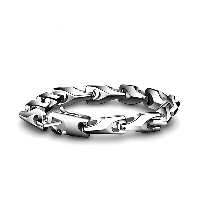 (image for) Tungsten Carbide Wheat Link Chain Bracelet for Men