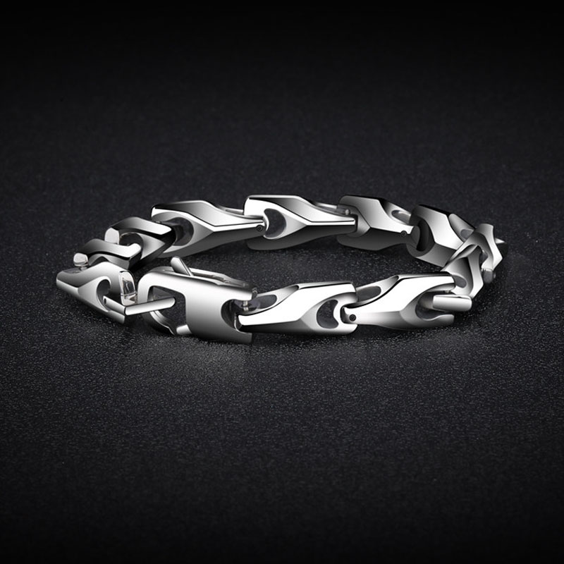 (image for) Tungsten Carbide Wheat Link Chain Bracelet for Men