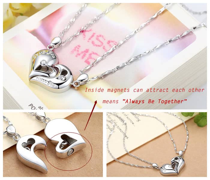 Matching Broken Heart Necklaces for Couples