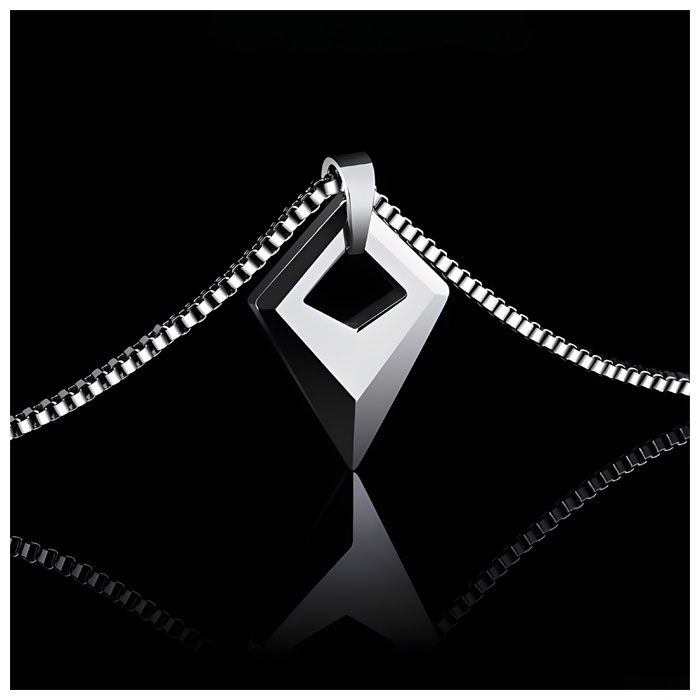 tungsten arrow necklace