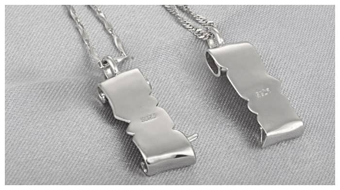 Matching His and Hers Love Letter Necklaces
