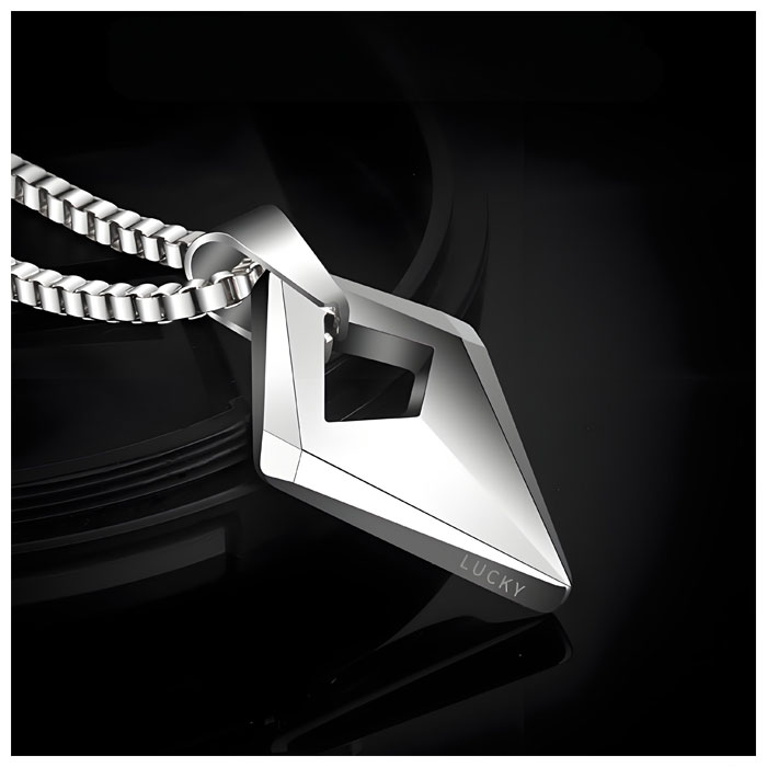 tungsten rhombus pendant