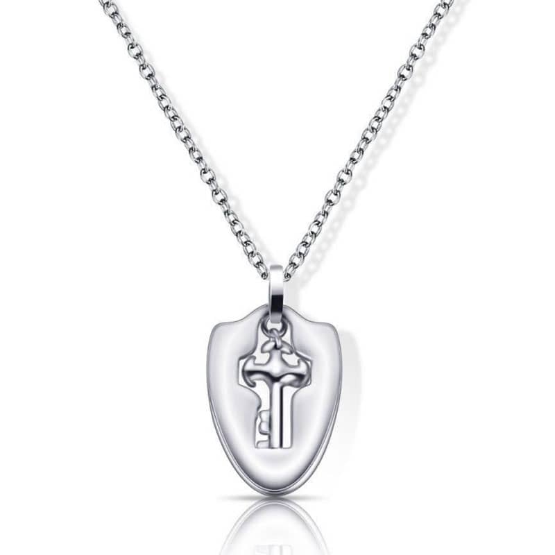 (image for) Key To My Heart Matching Couple Lock And Key Necklaces In Titanium Steel