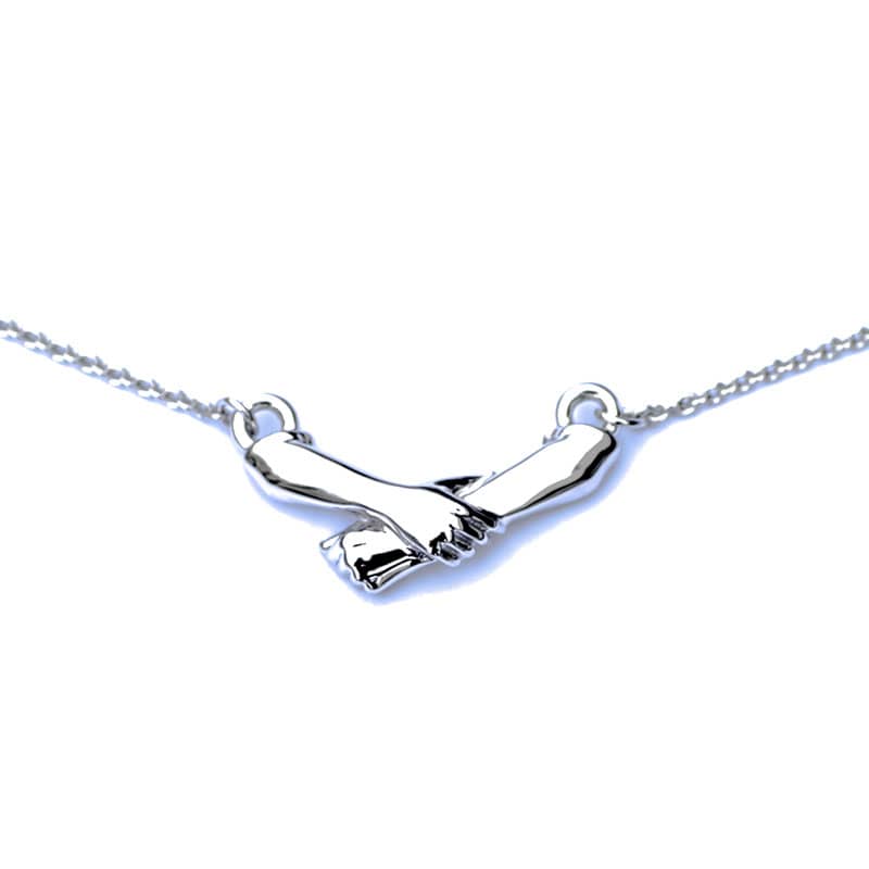 (image for) Handmade Matching Hug Necklace And Ring Set In Sterling Silver