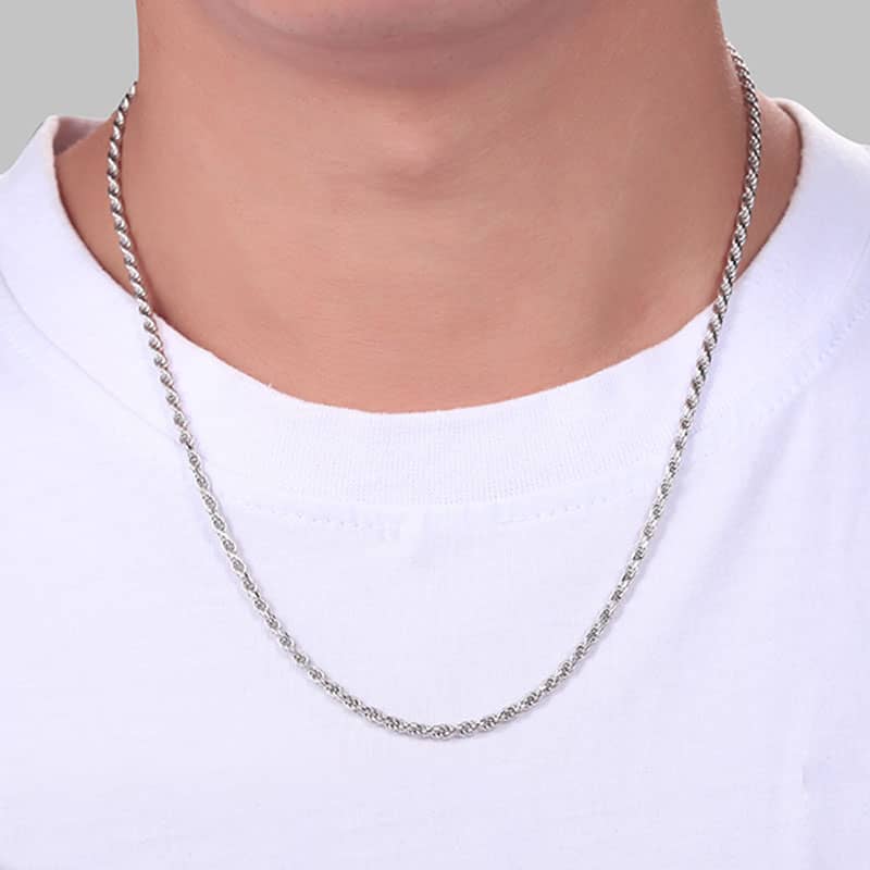 1.5mm - 3.0mm Rope Chain Necklaces For Men And Women, Mens High Polished 925 Sterling Silver Pendant Chains With Lobster Claw Clasp - 18 Inches To 28 Inches (image for) 1.5mm - 3.0mm Rope Chain Necklaces For Men And Women, Mens High Polished 925 Sterling Silver Pendant Chains With Lobster Claw Clasp - 18 Inches To 28 Inches