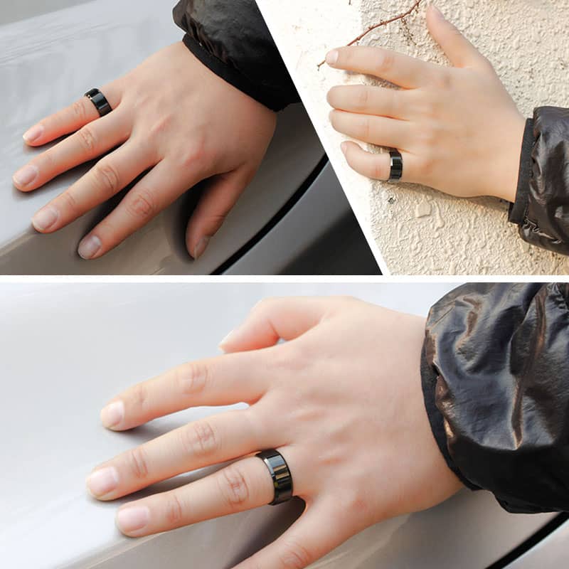 (image for) 8MM Black Tungsten Carbide Ring for Men