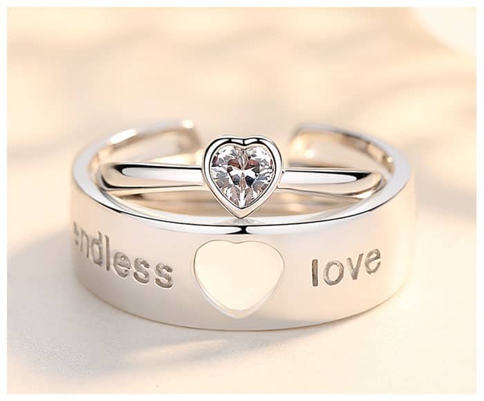 Endless Love Matching Heart Rings for Couples