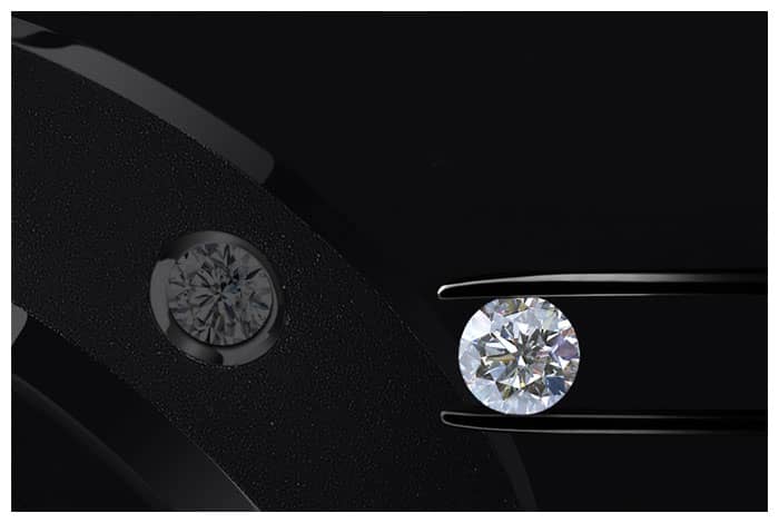 8mm black dome tungsten ring