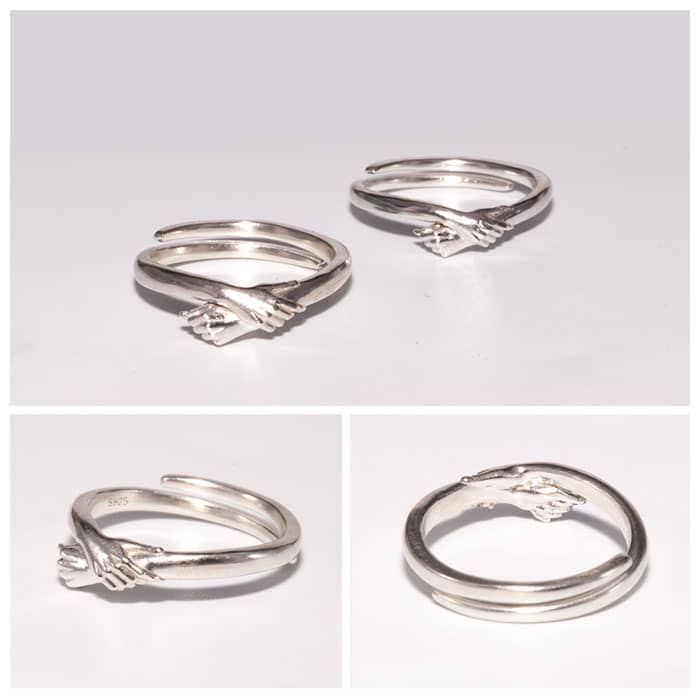 Matching Hug Rings For Couples