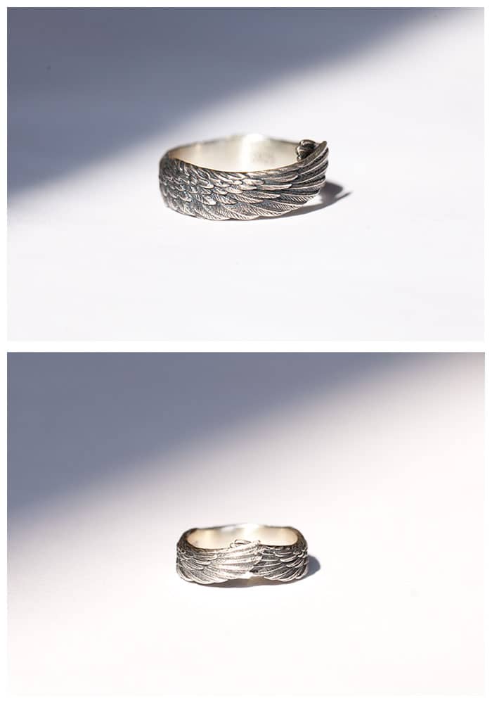 Sterling Silver Angel Wing Rings