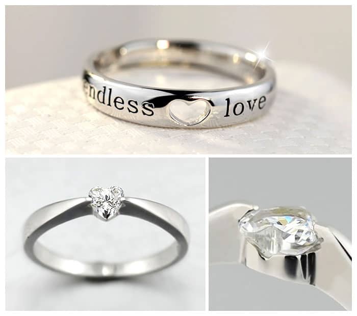 Endless Love Matching Heart Rings