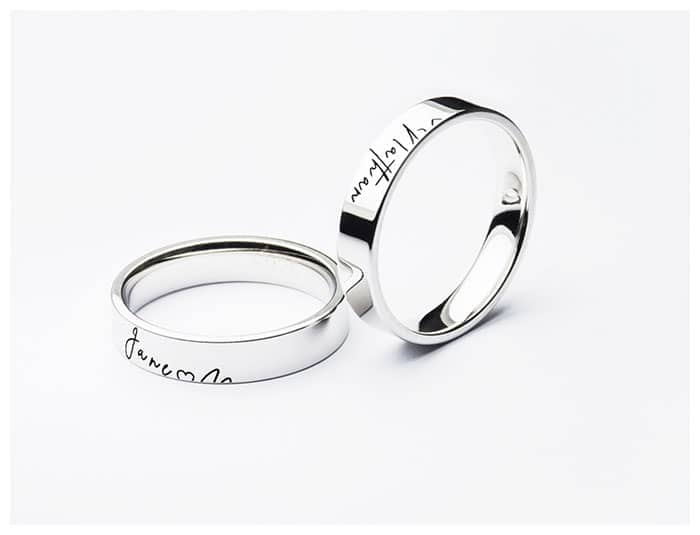Personalized Couple Two Name Rings
