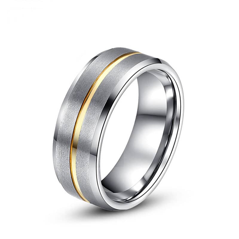 Black Tungsten Wedding Bands Set for Women and Men, Tungsten Carbide Wedding  Ring Band with Brushed Center - 6mm - 8mm, Matching His and Hers Jewelry  for Couples : iDream Jewelry