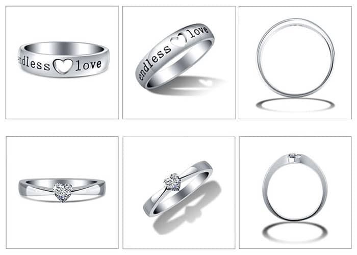 Endless Love Matching Heart Rings