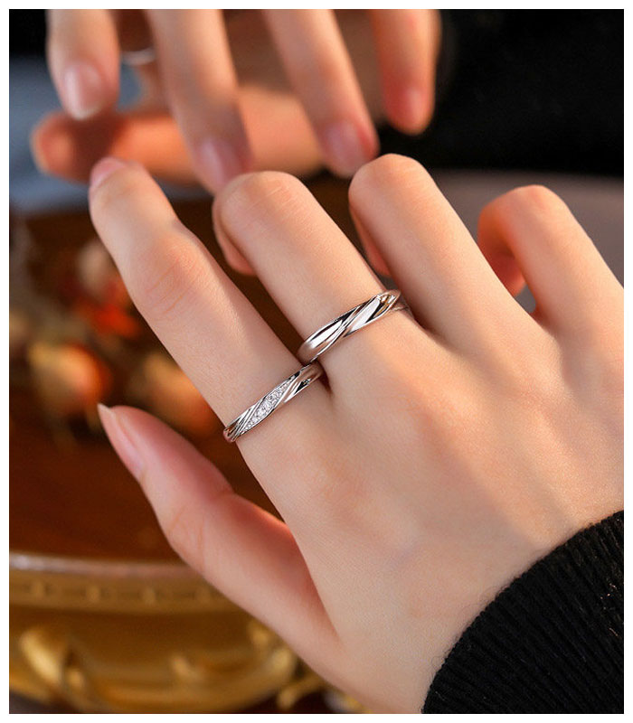 sterling silver couple rings