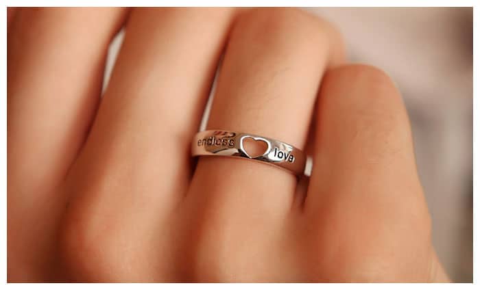 Endless Love Matching Heart Rings