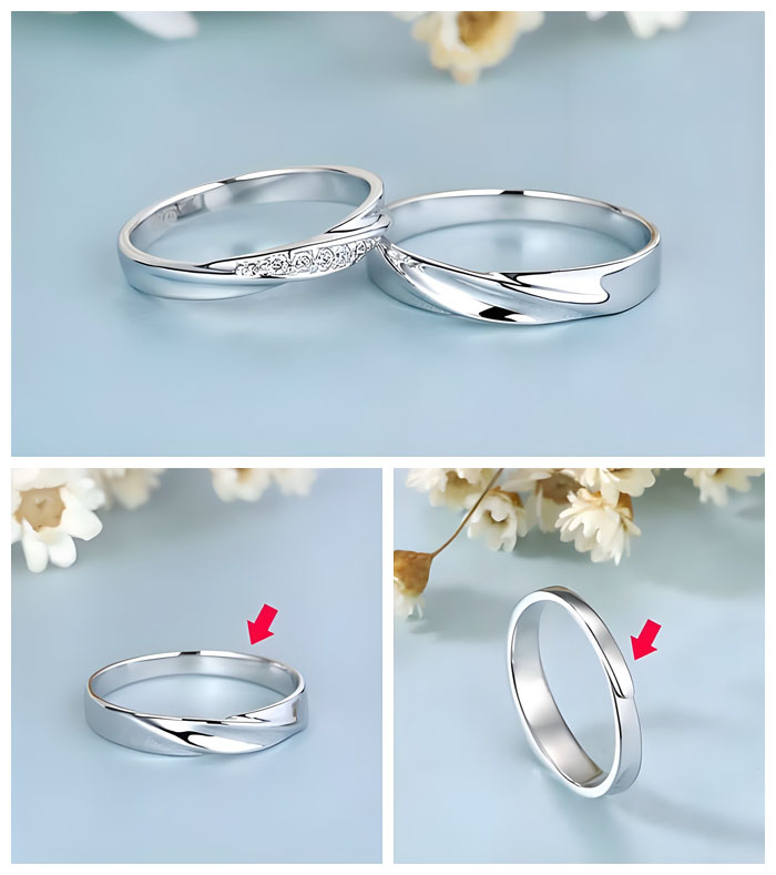 simple promise rings silver