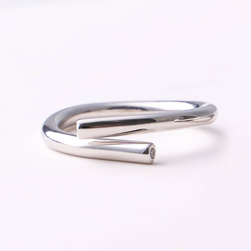 (image for) Handmade Matching Infinity Rings For Couples Simple Band Ring In Sterling Silver